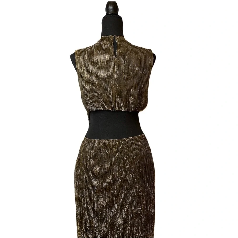 MINKPINK Gold Midi Dress - Picture 8 of 12